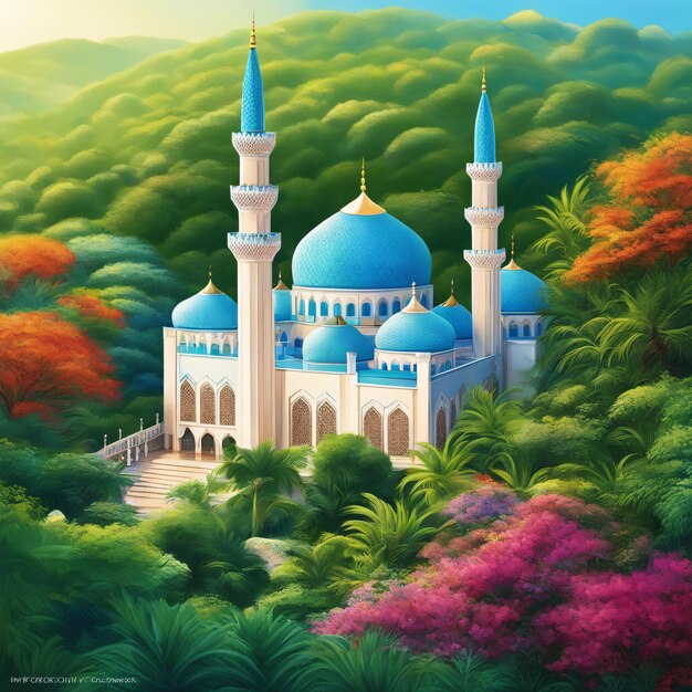 Photo islamic mosque illustration