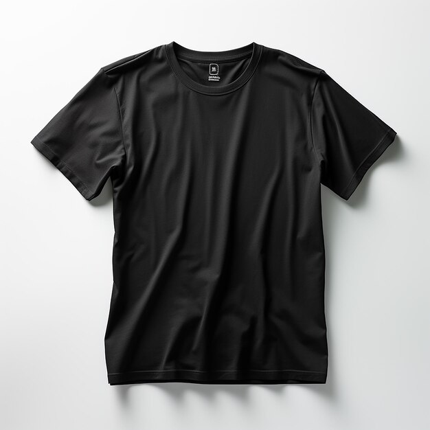 Photo isolated opened black tshirt