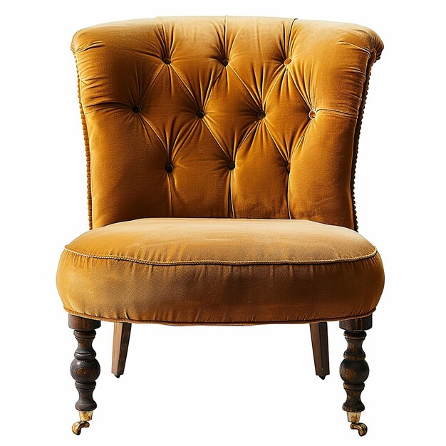 Photo of Isolated Slipper Chair on White Background