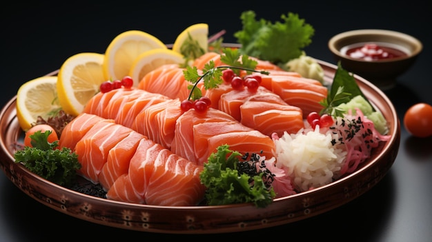 Photo of Japanese salmon sushi