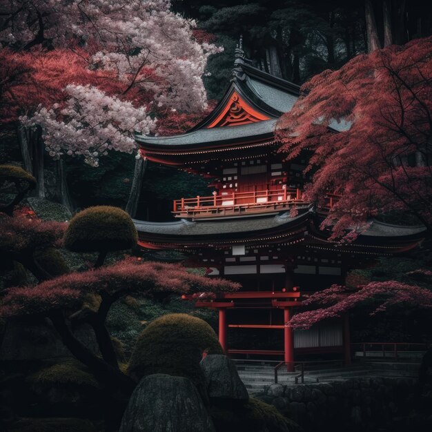 Photo of a japanese temple