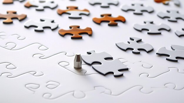 A photo of a Jigsaw Puzzle in Progress