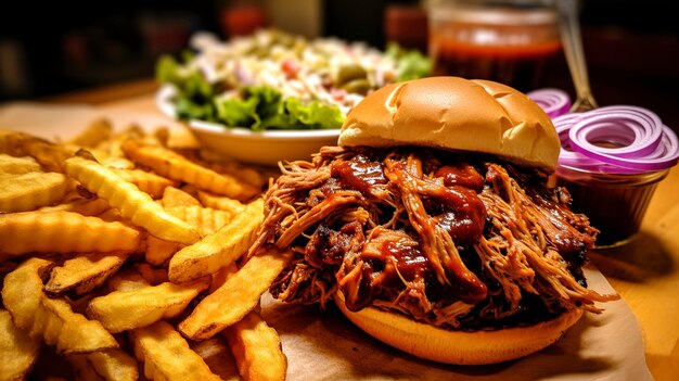 A Photo of Juicy and Flavorful BBQ Pulled Pork