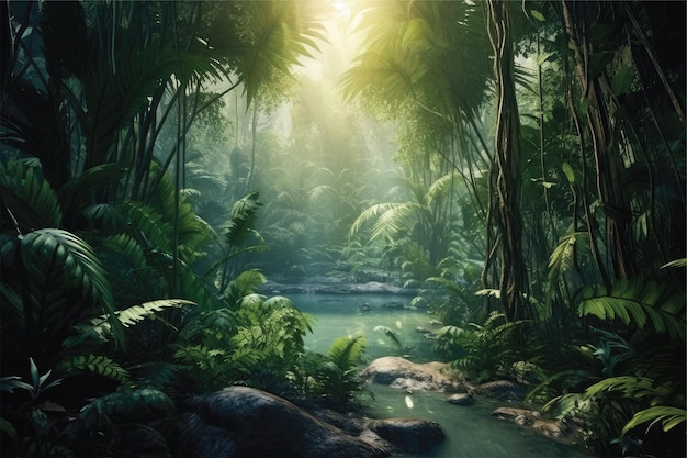 Photo photo jungle background forest nature