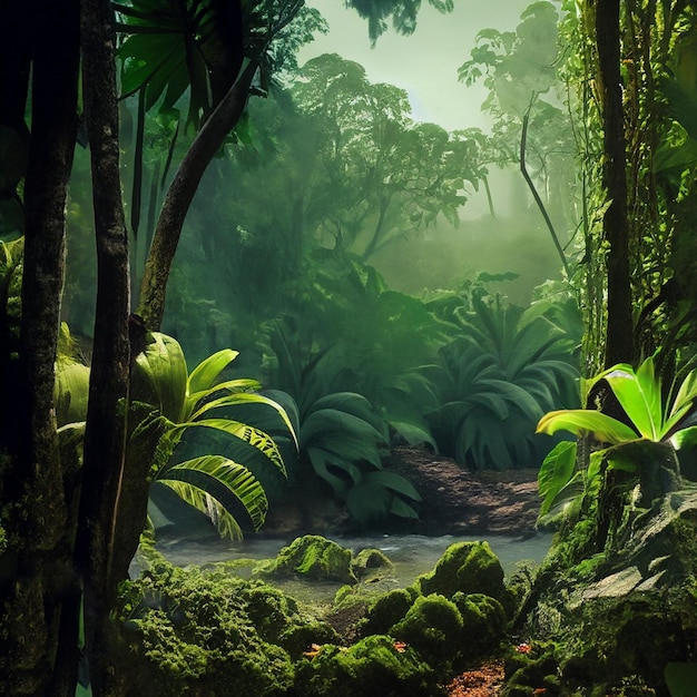 Photo of a jungle scene 45603