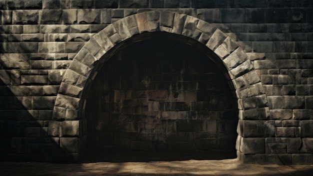 Photo a photo of a keystone stone arch backdrop