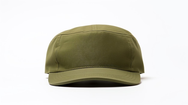 Photo of Khaki Military Cap isolated on white background