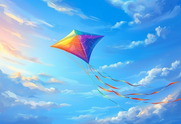 Photo photo of kites flying in the blue sky kites festival celebration