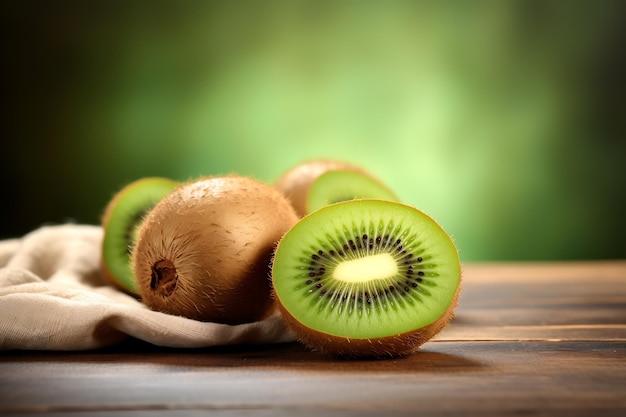 photo of kiwi on the table in high quality