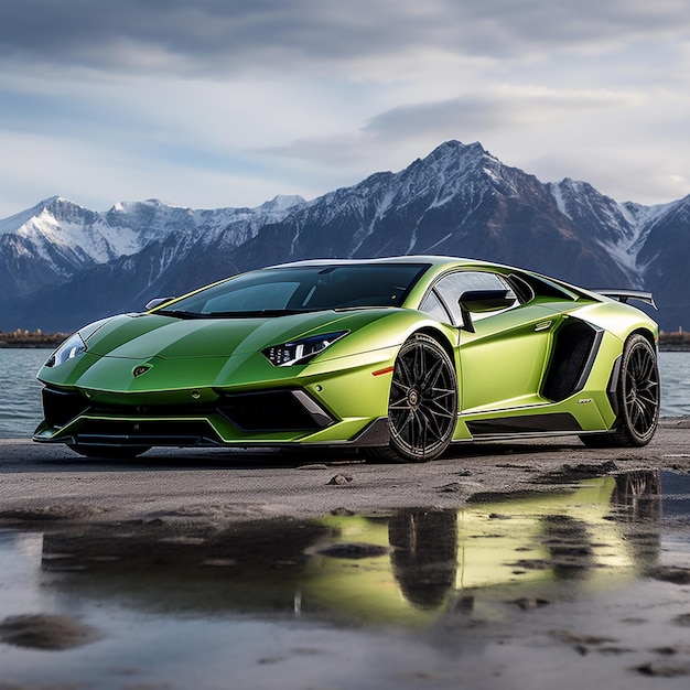 Photo photo lamborghini supercar ai generated