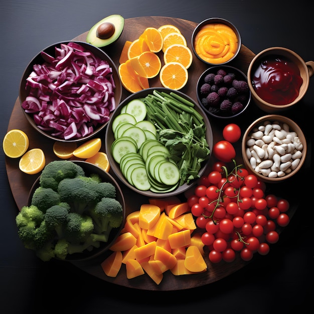 Photo of a large number of fruits on the table