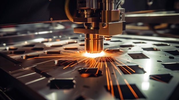 A photo of a laser engraving machine working on a metal