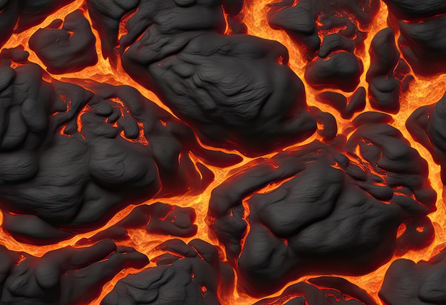 Photo photo of lava incandescent liquid background