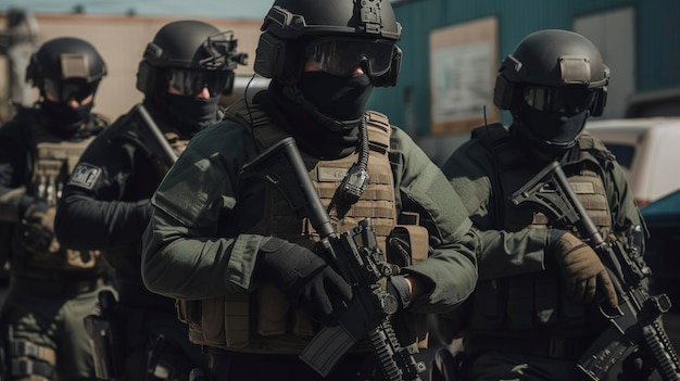 A Photo of a Law Enforcement Task Force Operation