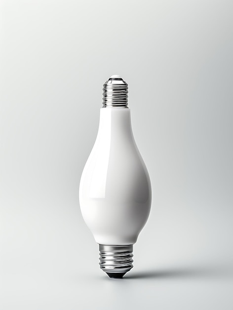 Photo photo of light bulb shaped bottle innovative design plastic packagingblank clean concept packaging