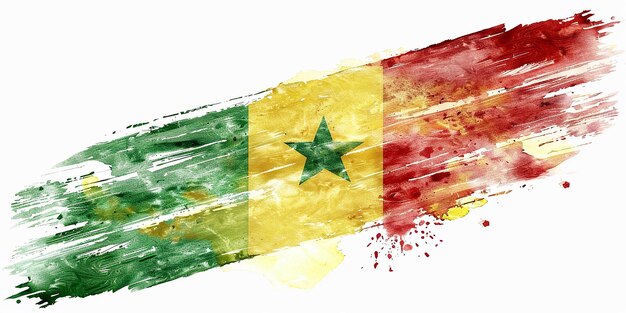 Photo photo of light grenada flag on white background