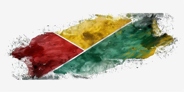 Photo photo of light guyana flag on white background