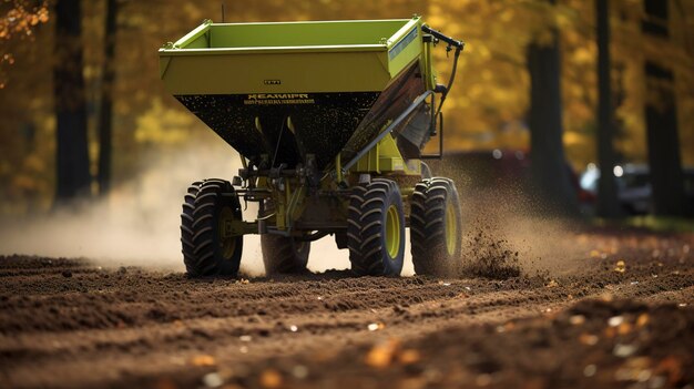 Photo a photo of a lime spreader improving soil ph