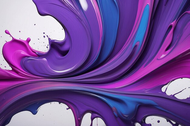 Photo liquid purple art painting abstract colorful background with color splash and paints modern ar