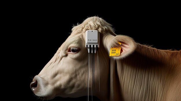 Photo a photo of a livestock ear tag applicator