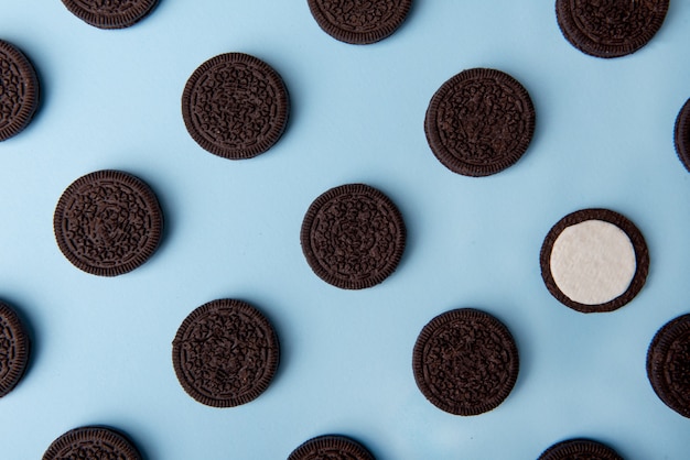 Photo of a lot of chocolate sweeties cookies