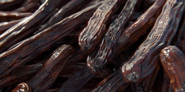 Photo lot of different Sweet Vanilla Beans