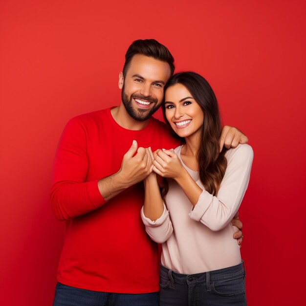 Photo photo of lovely couple with love