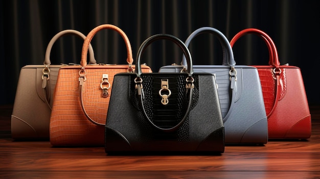 A photo of a luxury handbag collection