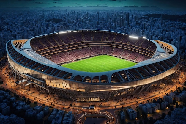 photo of a magnificent football stadium