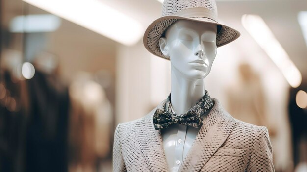 A photo of a mannequin dressed in a fashionable outfit