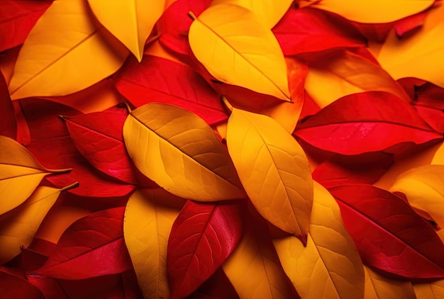 a photo of many red leaves on a yellow wallpaper in the style of japanese photography