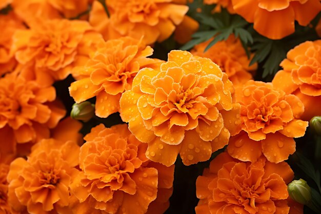 Photo of Marigold flowers in a wedding bouquet