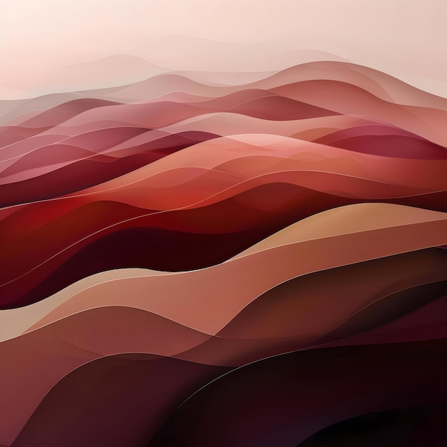 マルーン色の波の写真 抽象的な背景の風景