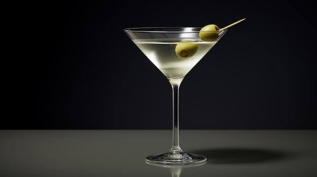 Фото мартини на плоском белом фоне