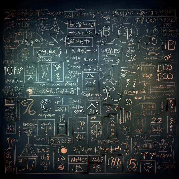 Photo photo mathematical operation written on blackboard