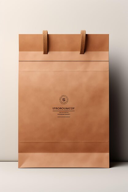 Photo of Matte Laminated Paper Bag Rectangular Shape Earthy Tones Lam Concept Design Handcraft Art