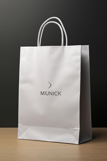 Photo of Matte Paper Bag Circular Design Monochrome Theme Matte Finis Concept Design Handcraft Art