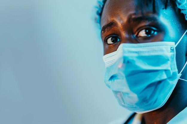 Photo of medical doctor wearing face mask