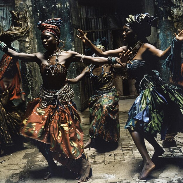 Photo photo medium shot nigerian dancers