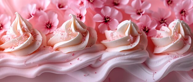 Photo of meringues with pastel hues and delicate piped designs decora banner ads design layout art