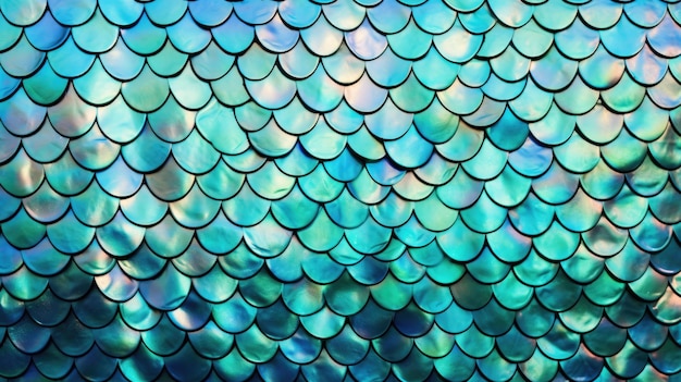 A photo of mermaid scales ocean background