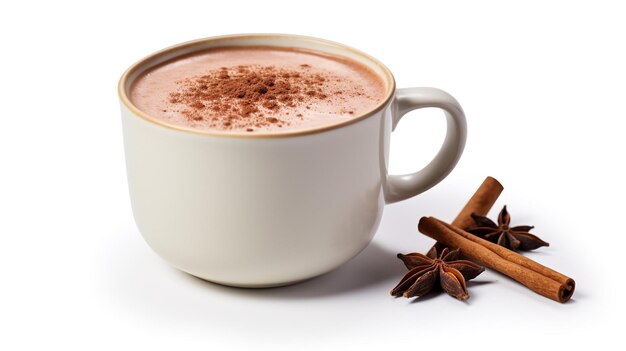 Photo photo of a mexican hot chocolate isolated on flat white background