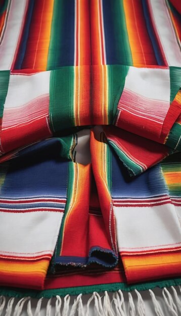 Photo Of Mexican Serape On White