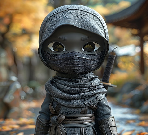 a photo of a mini ninja cartoonish character