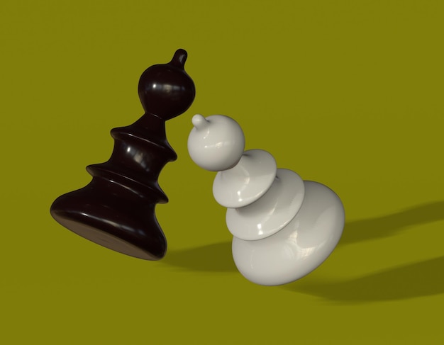 Photo photo minimal bishop chess pieces