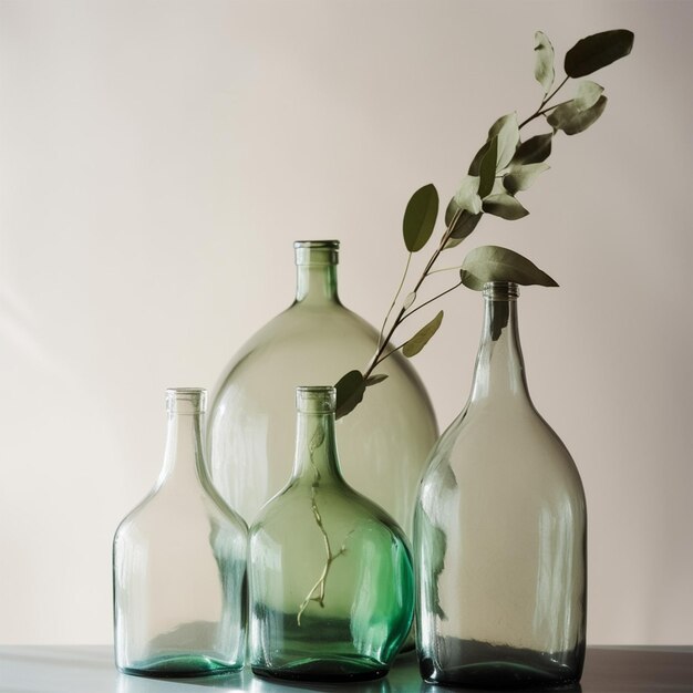 Photo photo of minimal glass vases arrangement