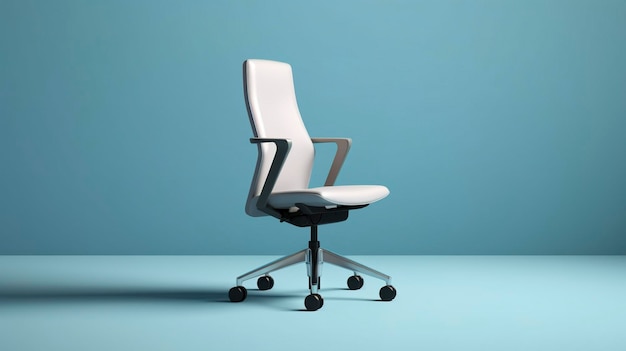 A Photo of a Minimalist Desk Chair with Ergonomic Features