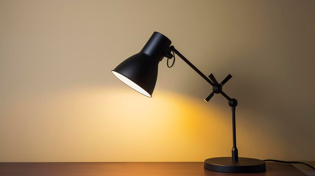 A Photo of a Minimalist Desk Lamp with Adjustable Arm and Minimalist Shade