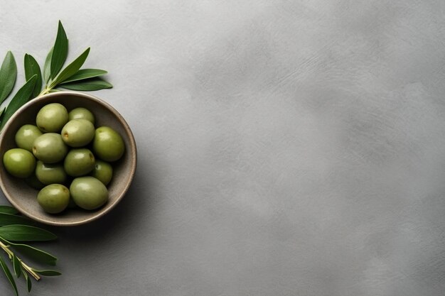 A photo of an minimalist olives background AI generative