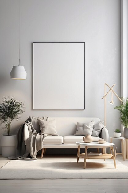 photo modern apartment decor mockup poster